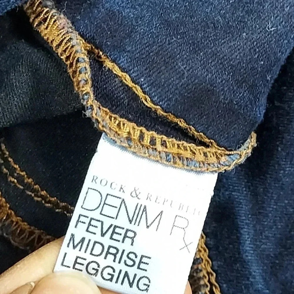 Rock & Republic Denim Rx Midrise Legging Fever 8M - Picture 6 of 11